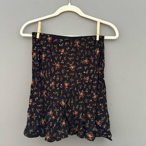 Madewell Flounce-Hem Mini Slip Skirt in Fresh Sprigs, size 0